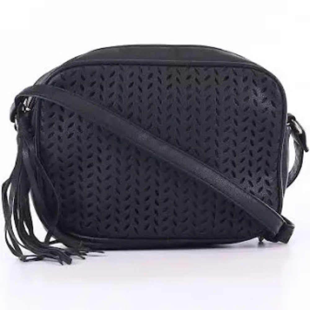 Summer & Rose Delilah Laser-cut Black Crossbody Purse NWOT
